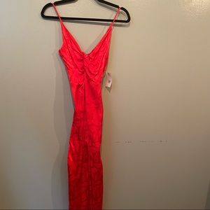 NSR red jumpsuit satin nordstrom
